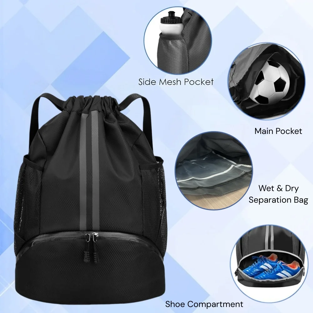 Zaino sportivo con coulisse, b - Sports Equipment Bag recensione e prezzo